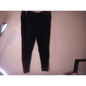Style & co womens black stretch pants M elastic waist NO pockets